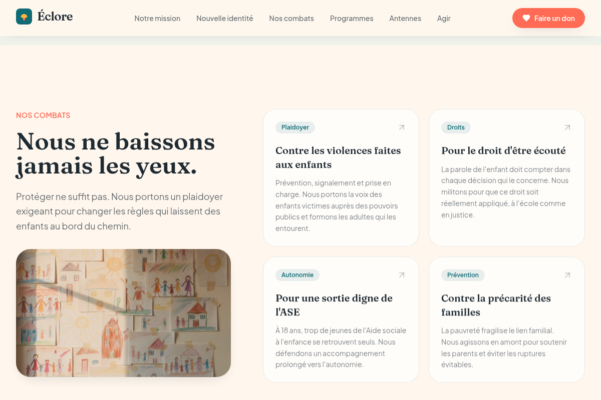 Les combats portés par l'association