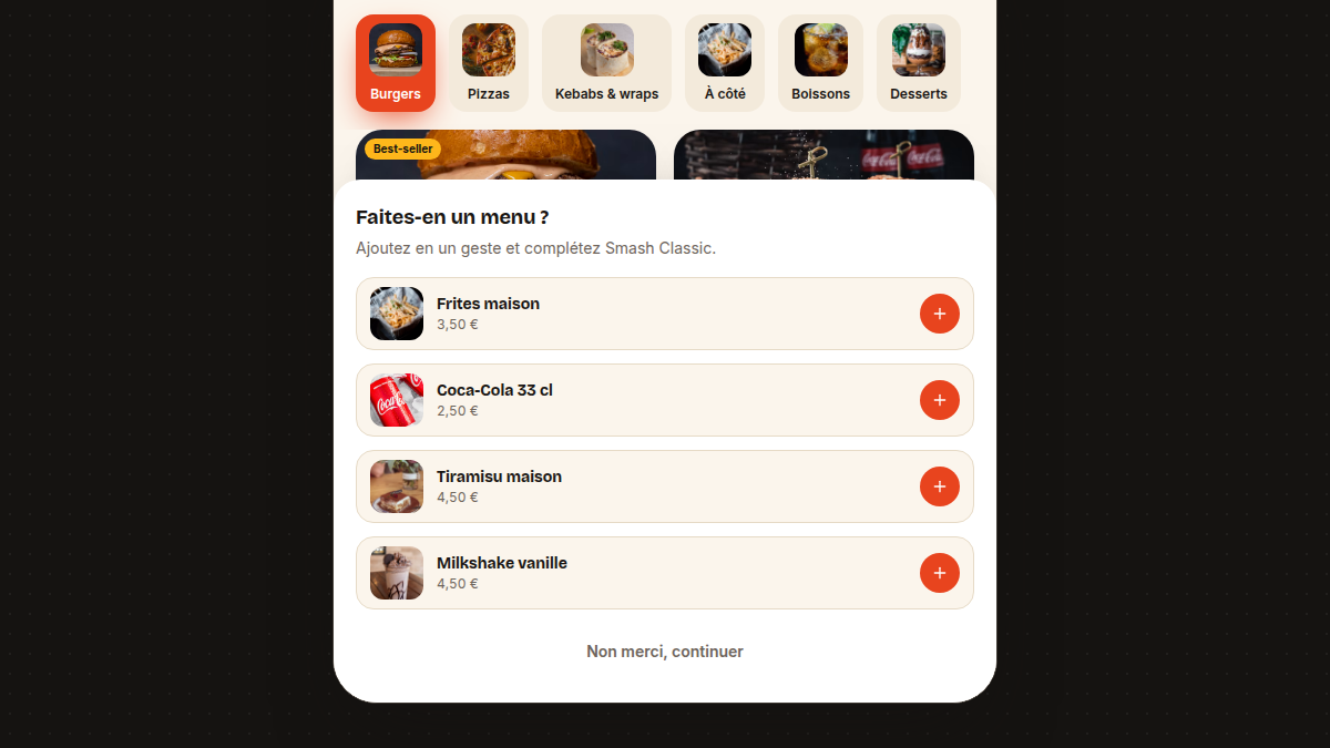 Faites-en un menu en un geste