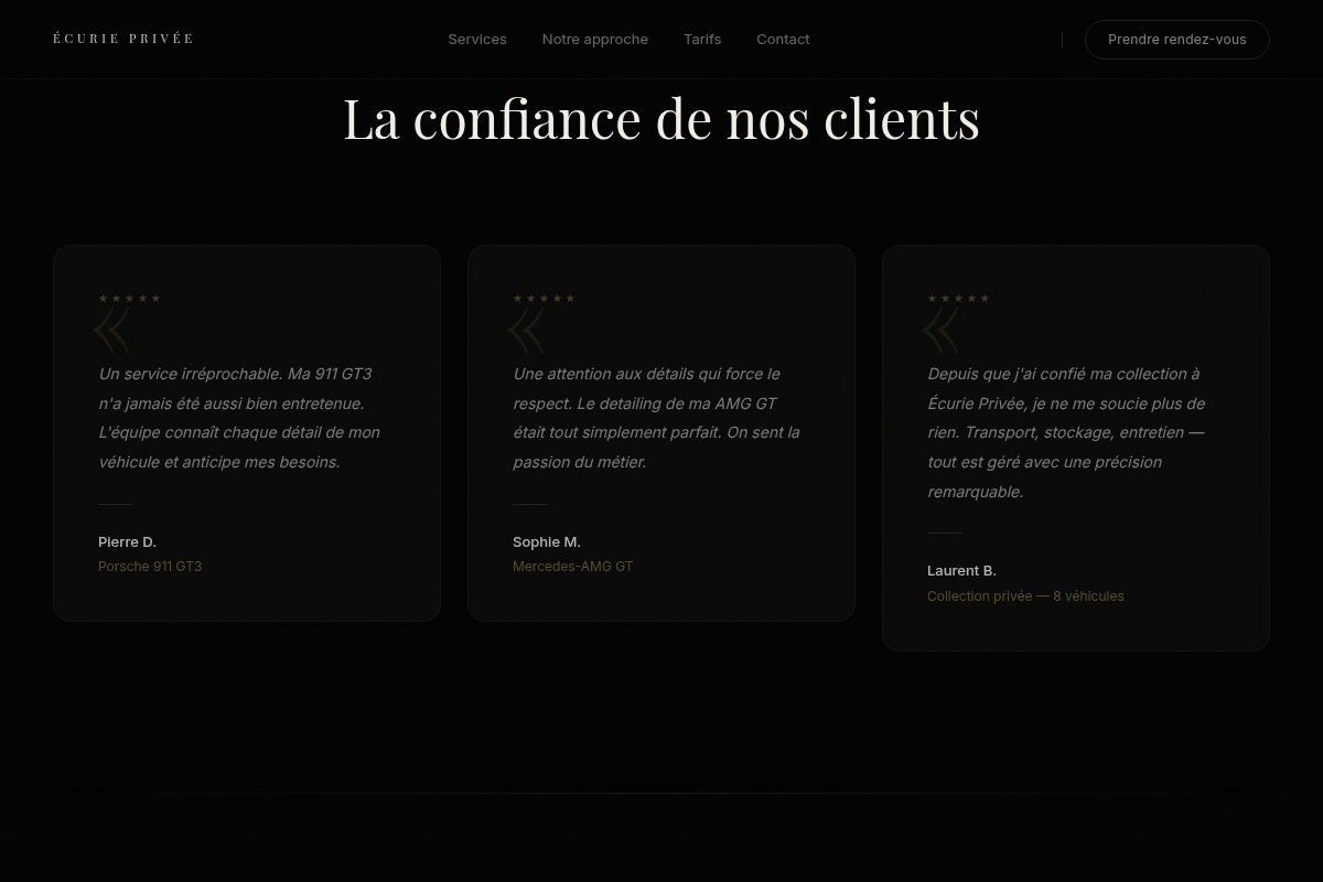 La confiance des clients en témoignages