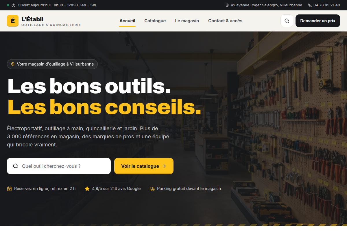Accueil : gammes, promos, click &amp; collect