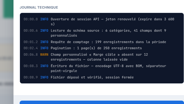 Un journal lisible, pas un log brut