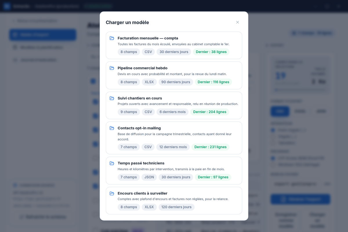 Bibliothèque de modèles prêts à charger