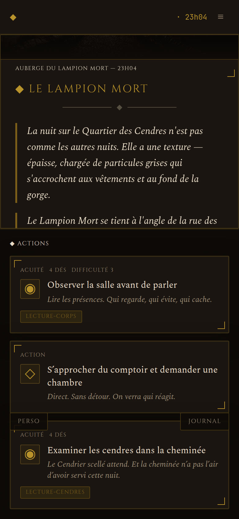 Scène d'ouverture — Le Lampion Mort