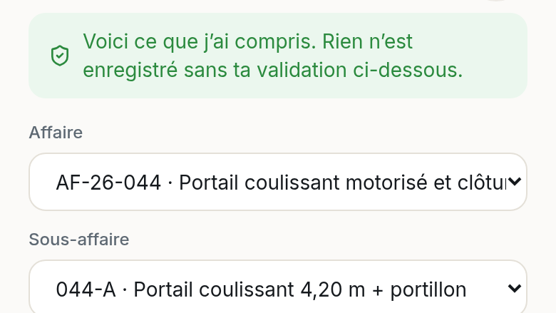 La dictée vocale ne s'enregistre jamais seule