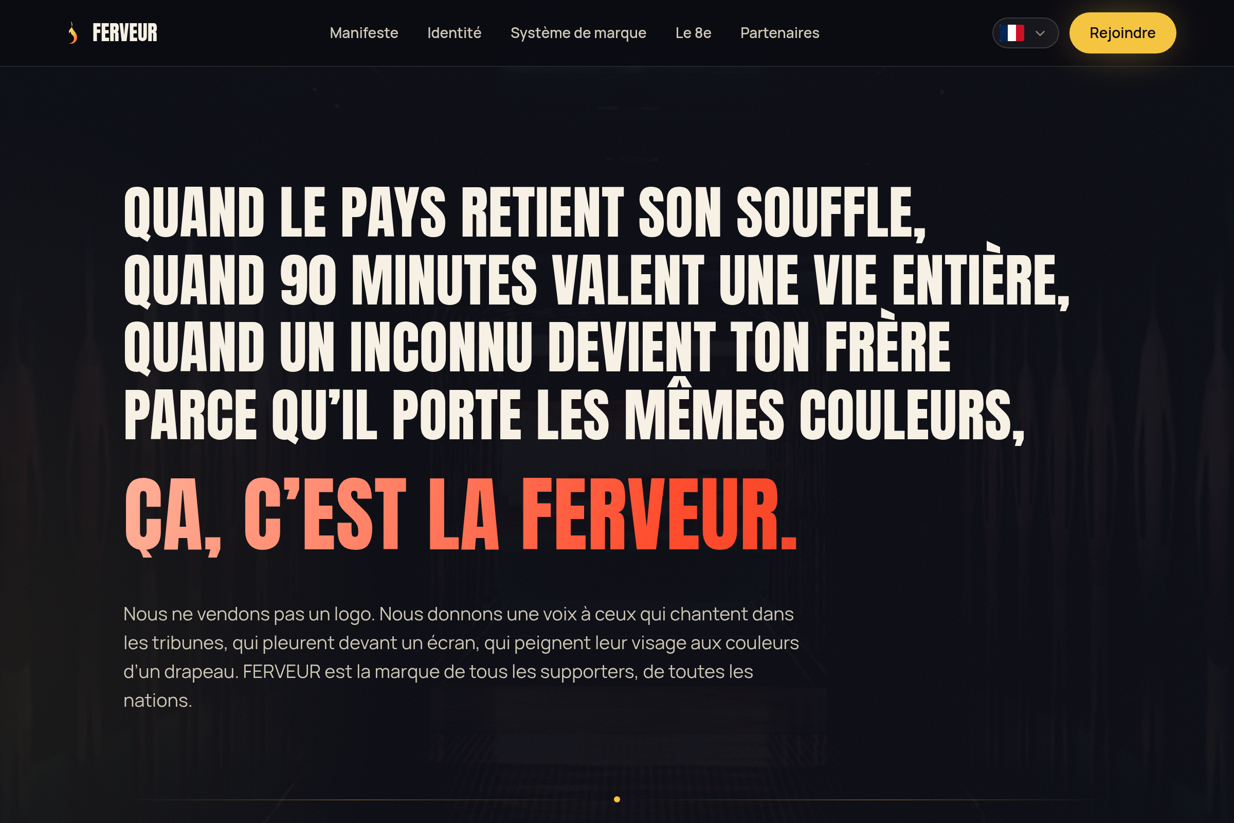 Le manifeste de marque en plein écran