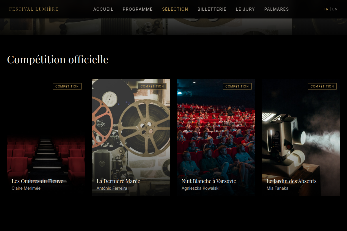 Sélection officielle des films en compétition