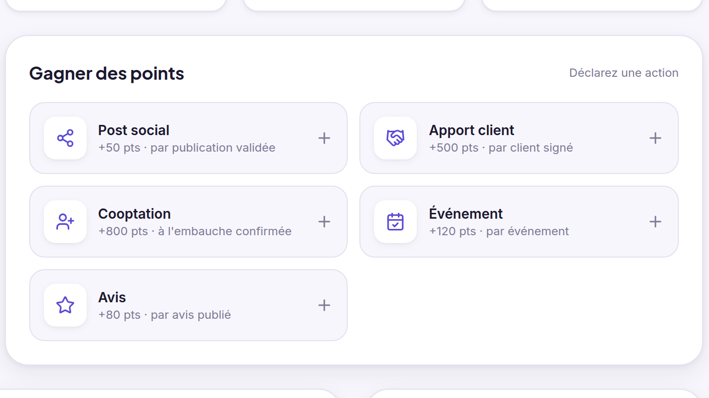 Gagner des points en un geste