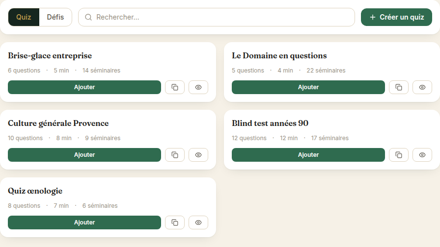 Une bibliothèque qui évite de repartir de zéro