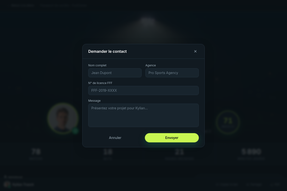 Formulaire de demande de contact agent