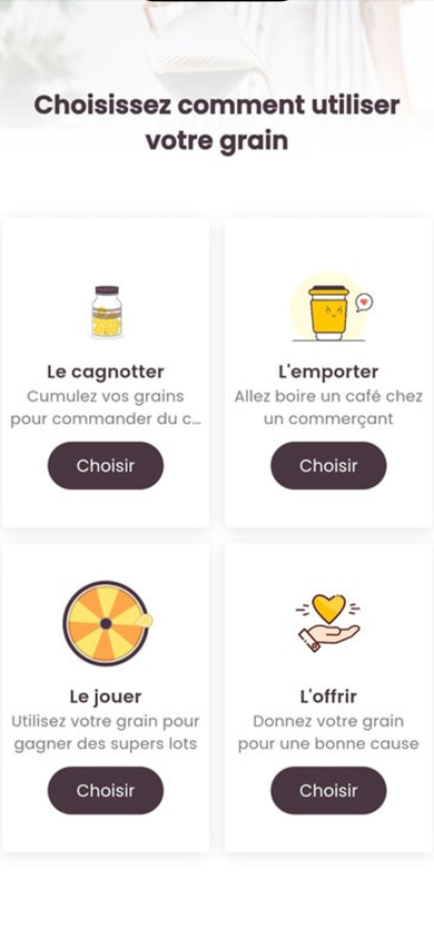 Choisir comment utiliser son grain gagné