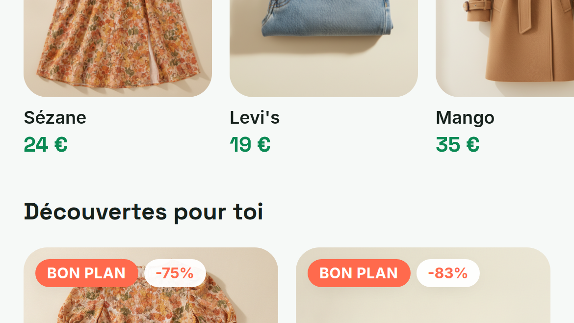 Les bonnes affaires mises en avant