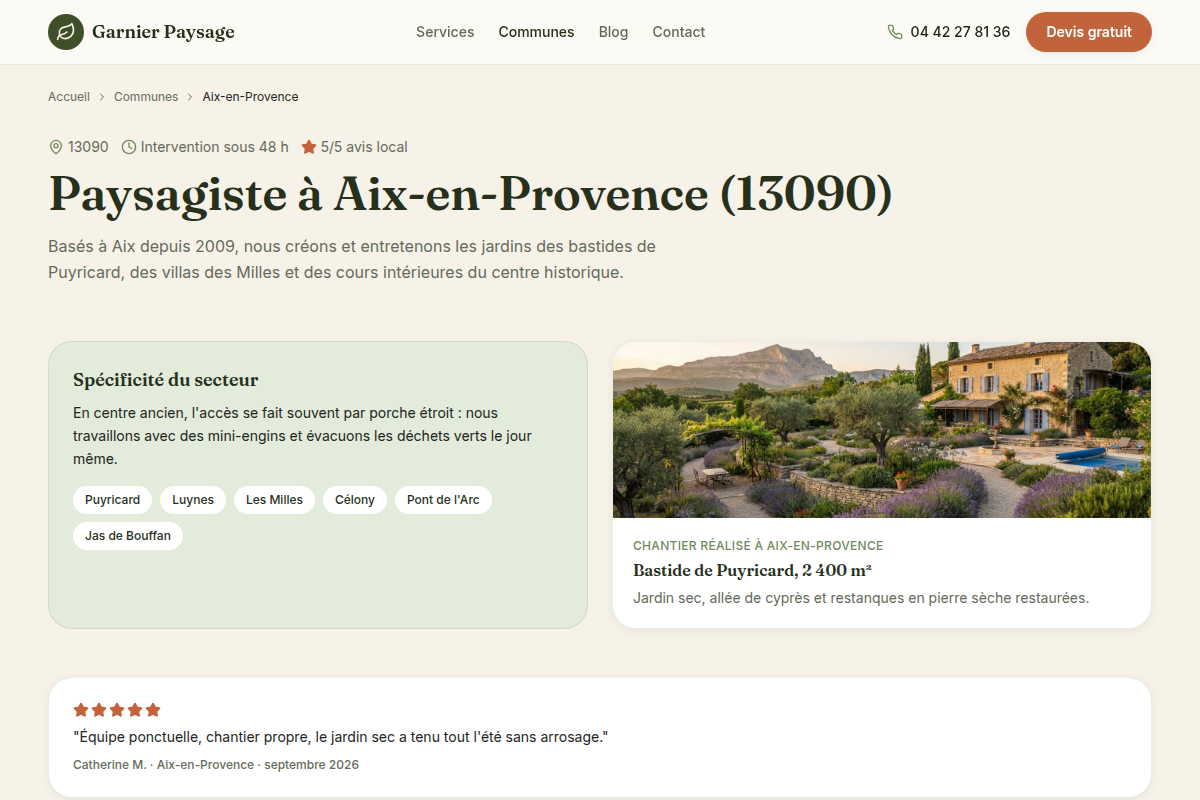 Page dédiée à la commune d'Aix-en-Provence