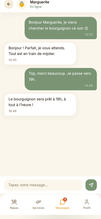 Messagerie directe entre voisins