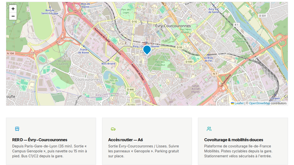 Plan d'accès interactif