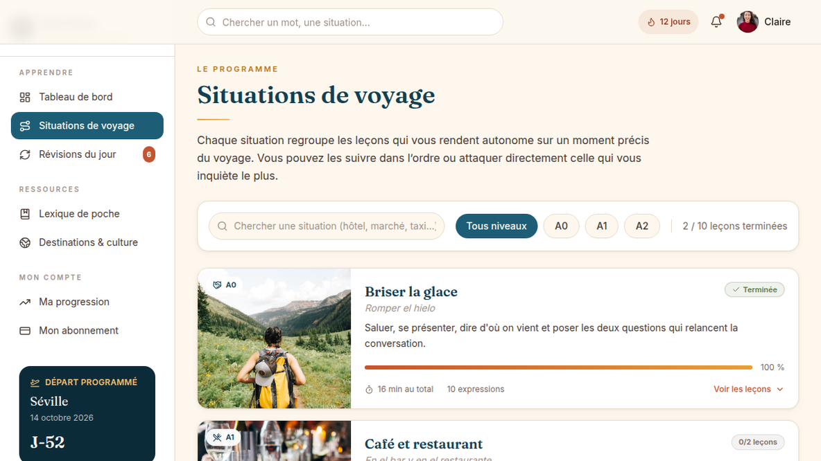Apprentissage organisé par situation