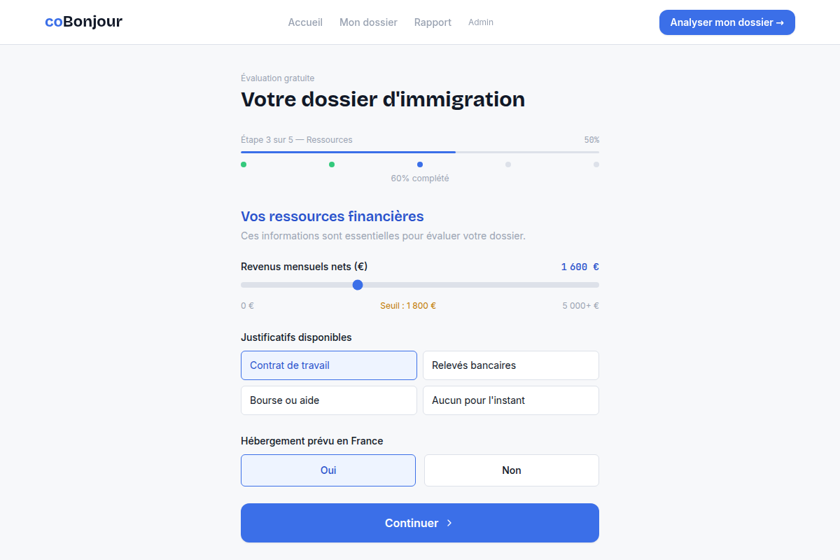 Ressources et justificatifs du dossier