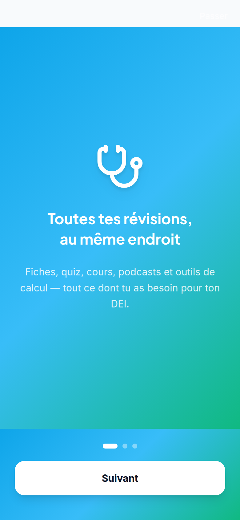 Onboarding en 3 étapes
