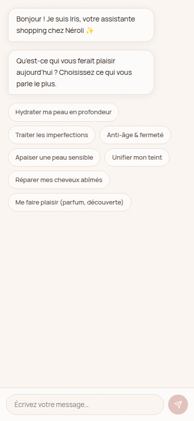 Accueil du chat Iris
