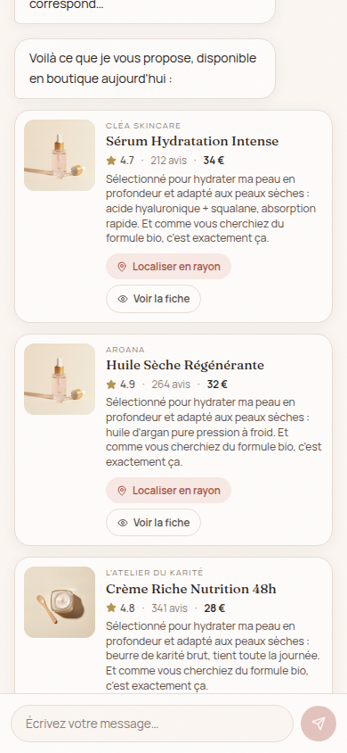 3 recommandations du catalogue réel