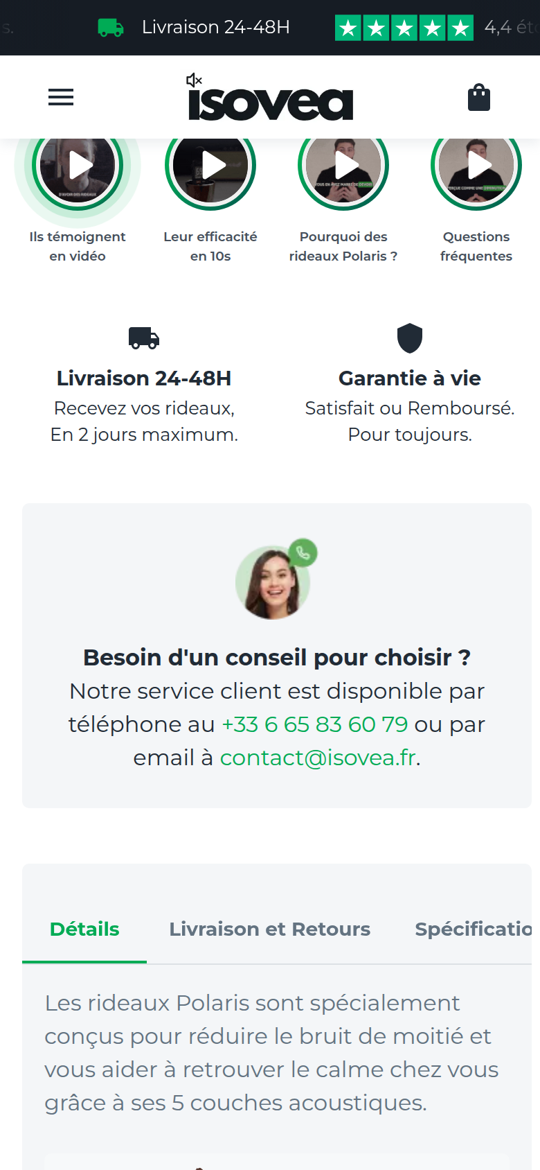 Preuve sociale, livraison et garantie à vie