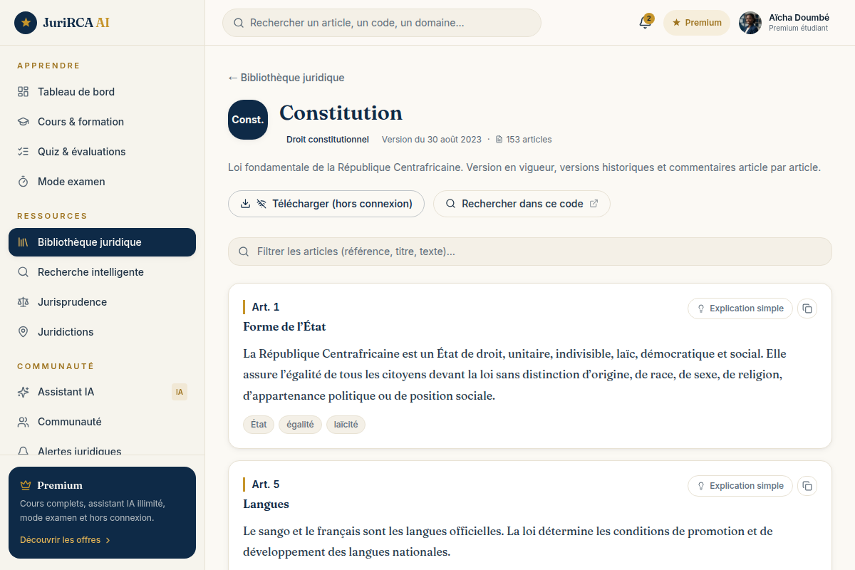 Article de loi et explication en clair
