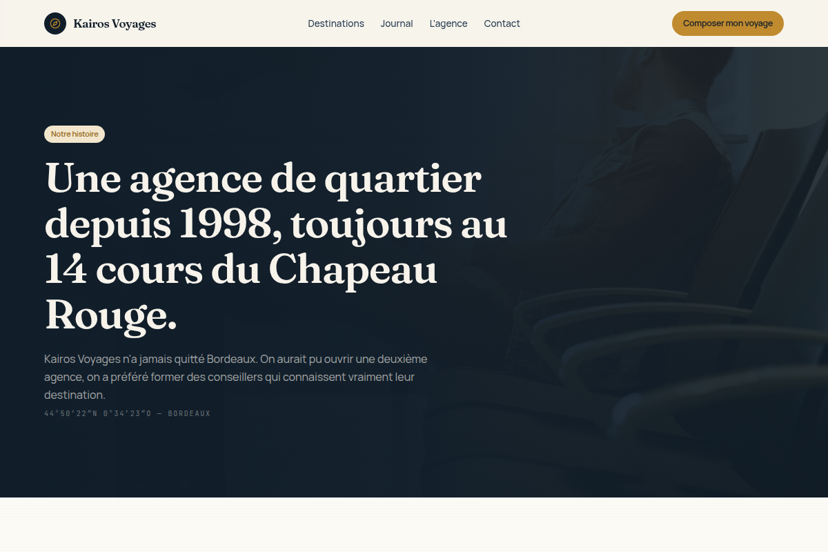Présentation de l'agence et des conseillers