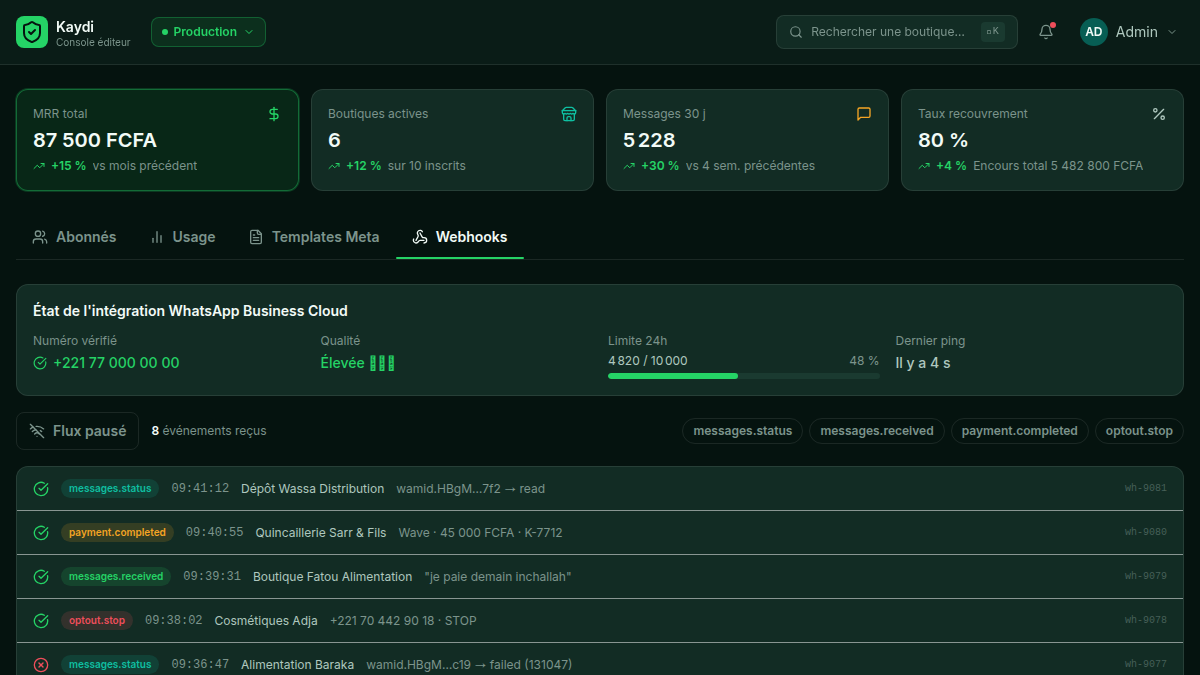 Opt-out WhatsApp tracé en direct