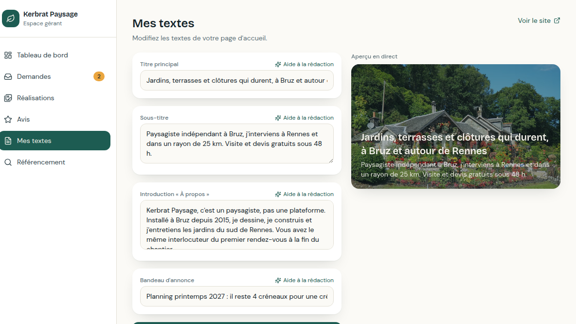 Aide à la rédaction par IA