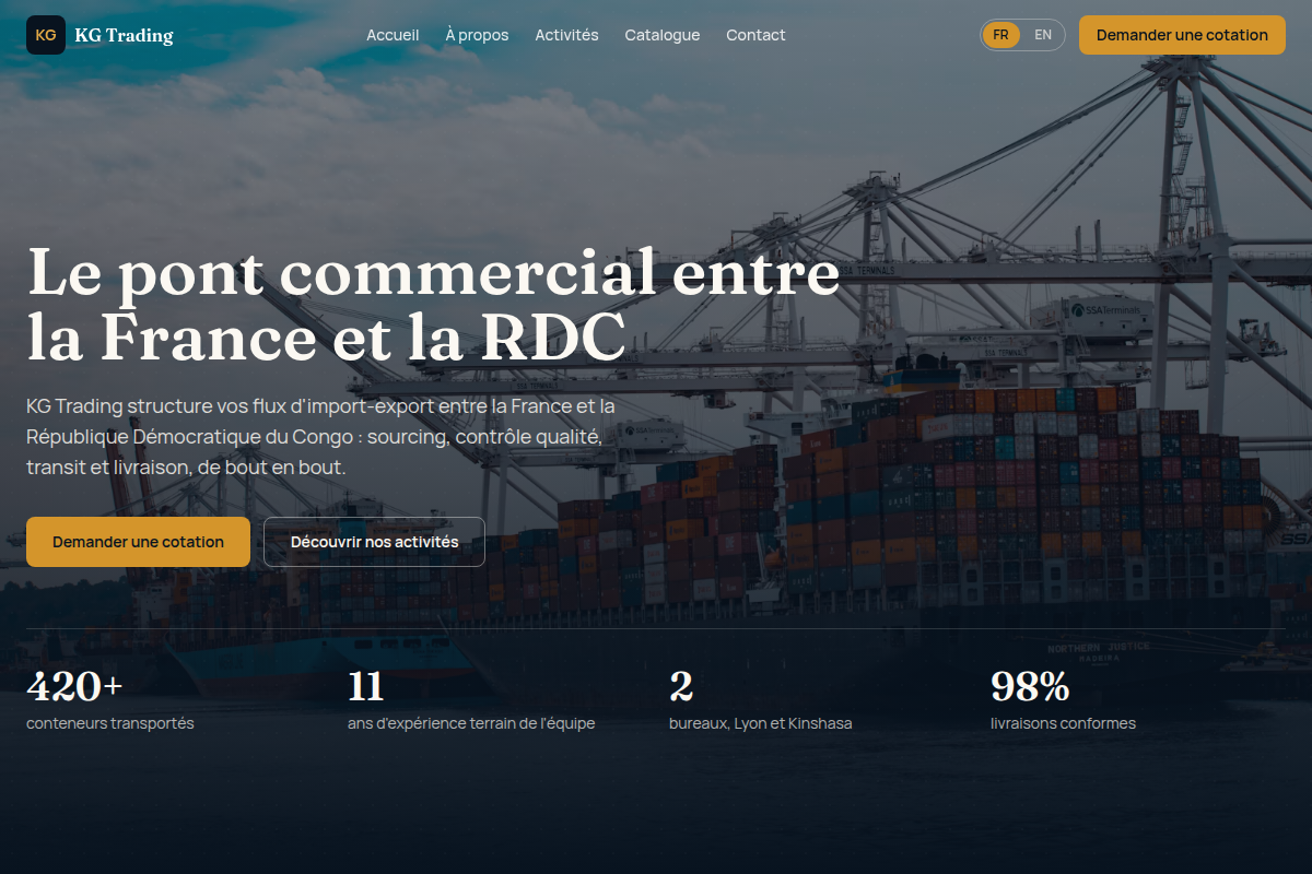 Accueil : le pont commercial France ↔ RDC