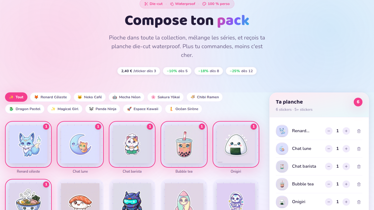 Compositeur de pack remisé
