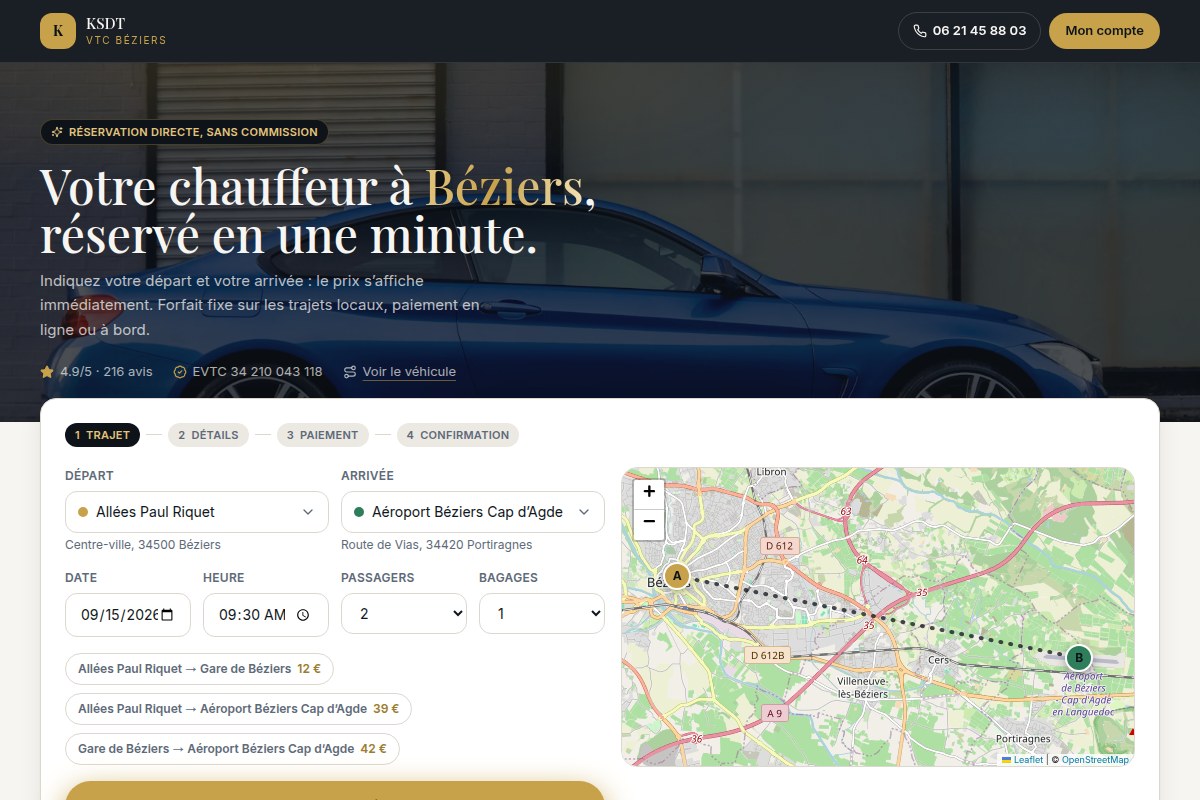 Calcul d'itinéraire en temps réel