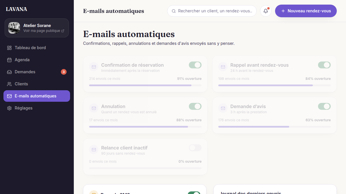 Des e-mails automatiques qui remplacent les relances