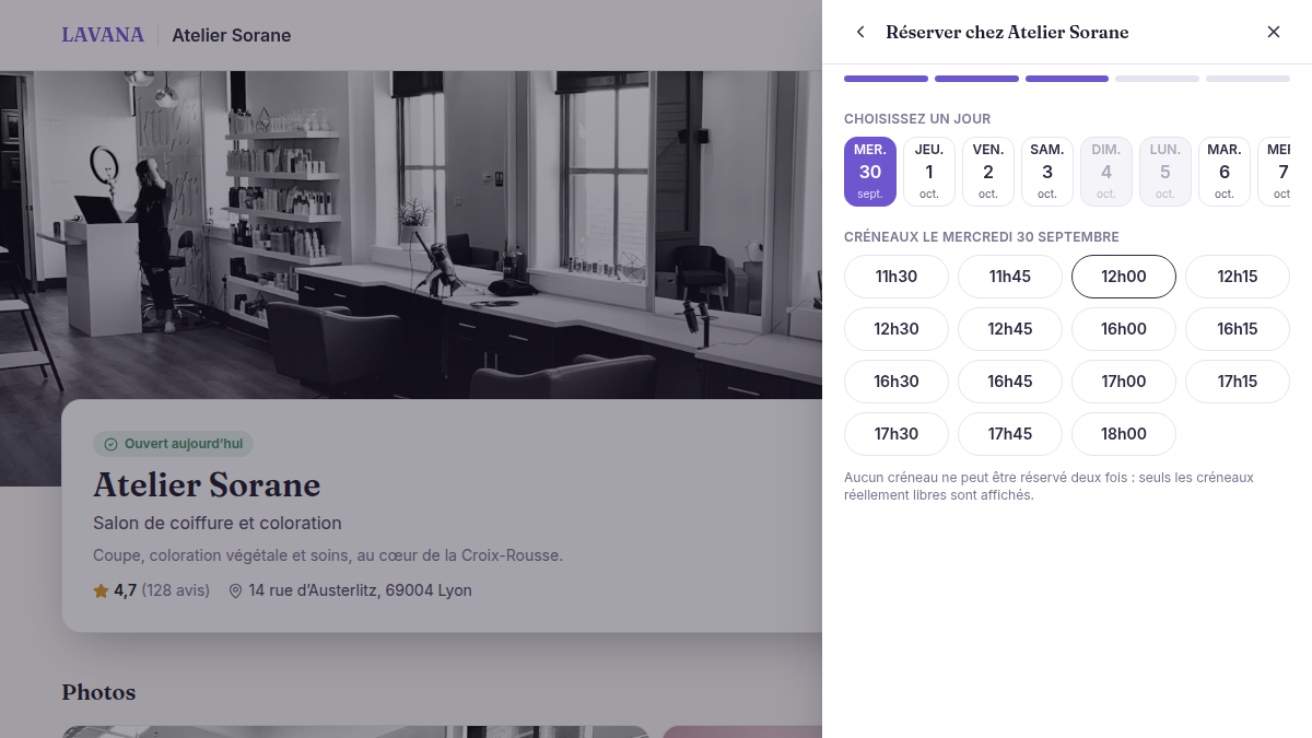 Aucun double rendez-vous possible