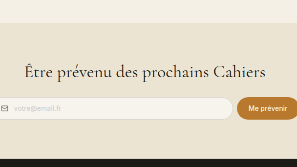 Alerte nouvelle parution