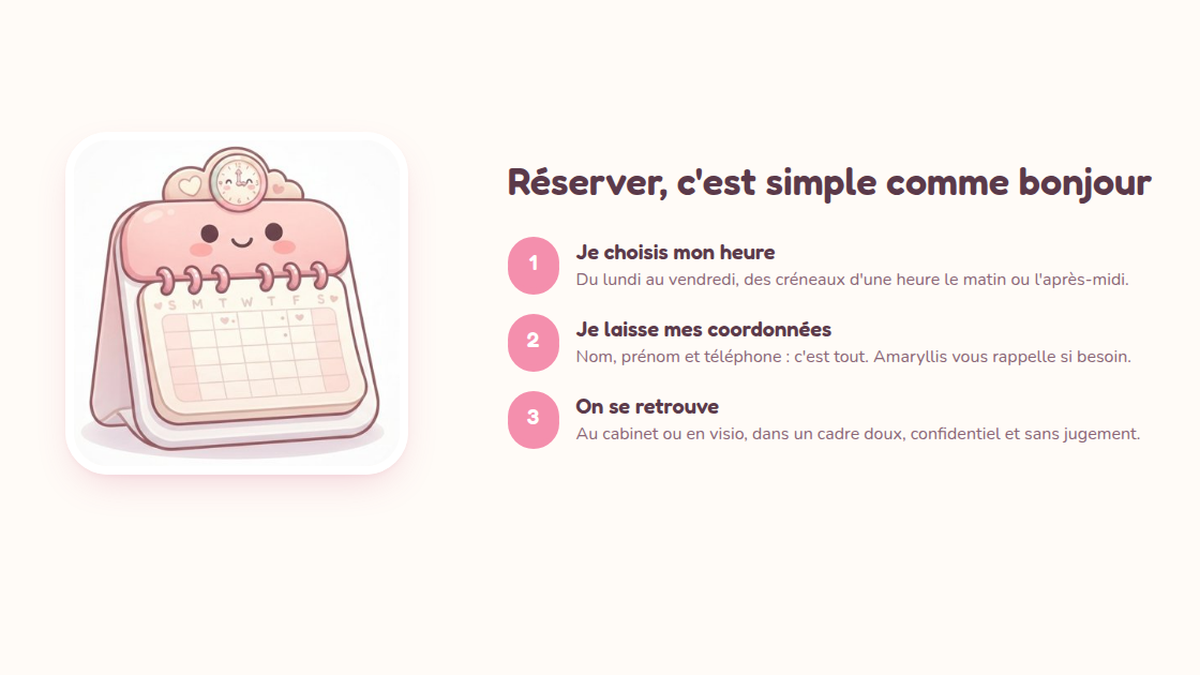 Réservation en 3 étapes