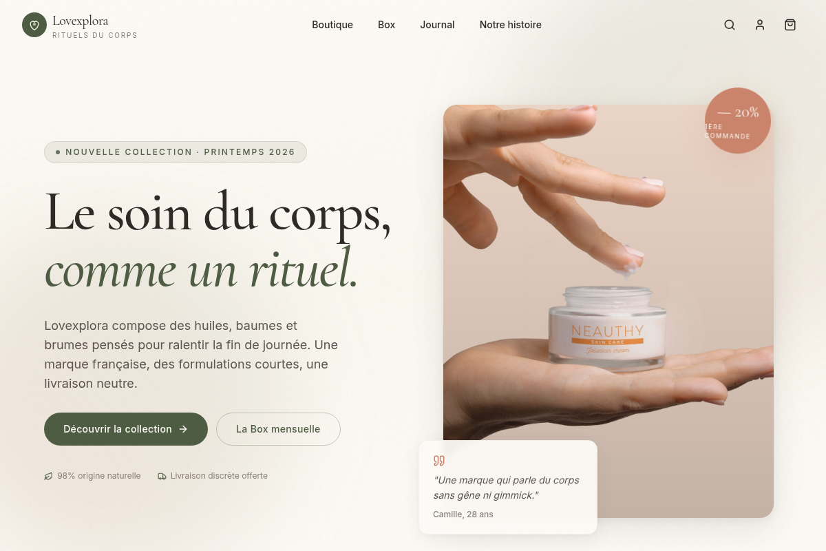 Accueil : le soin corps raconté comme un rituel