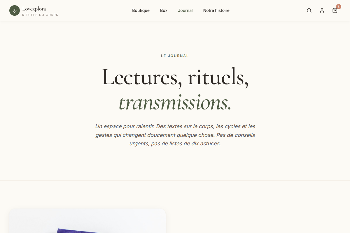 Journal éditorial : 8 articles bien-être