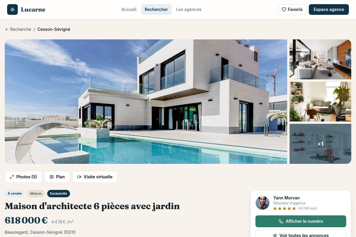 Fiche détaillée avec photos et description