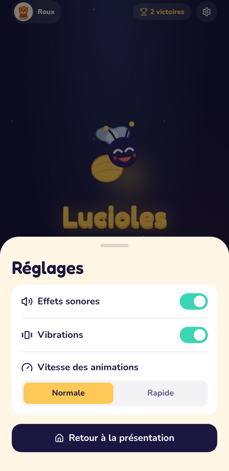 Sons, vibrations et vitesse des animations