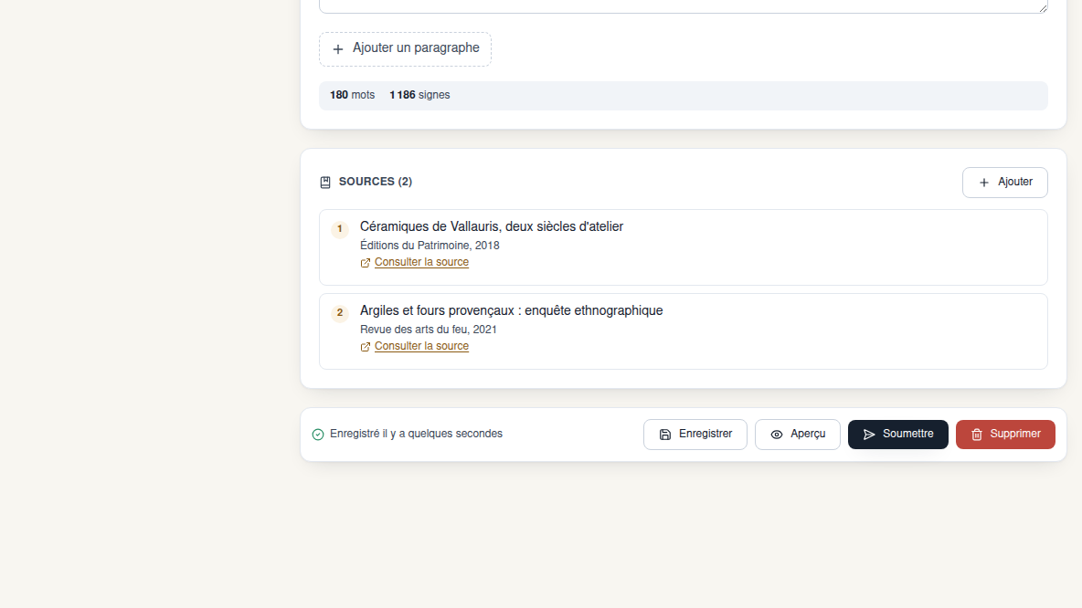 Sources bibliographiques obligatoires