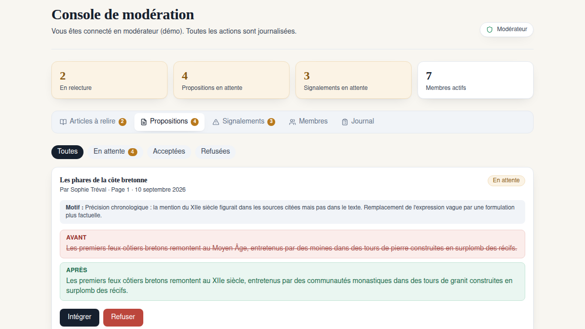 Comparateur avant/après pour les corrections