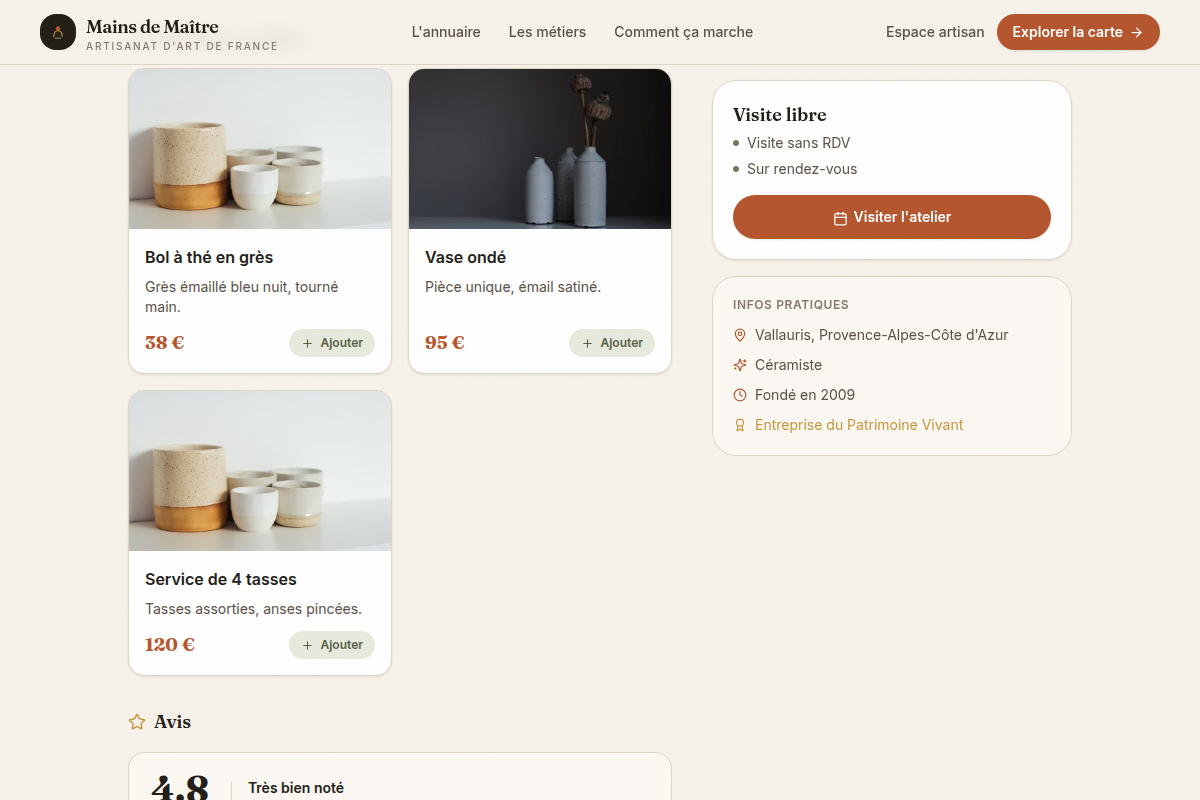 Créations en vente en ligne et avis clients