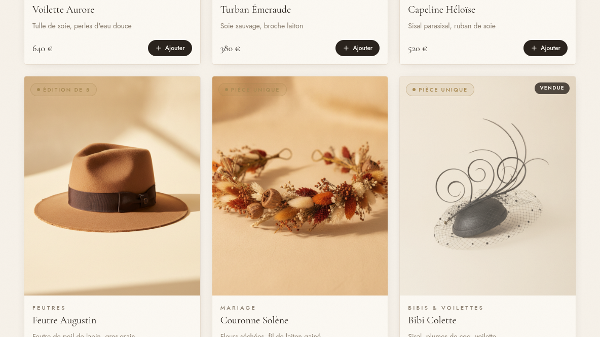 Une boutique de pièces d'exception