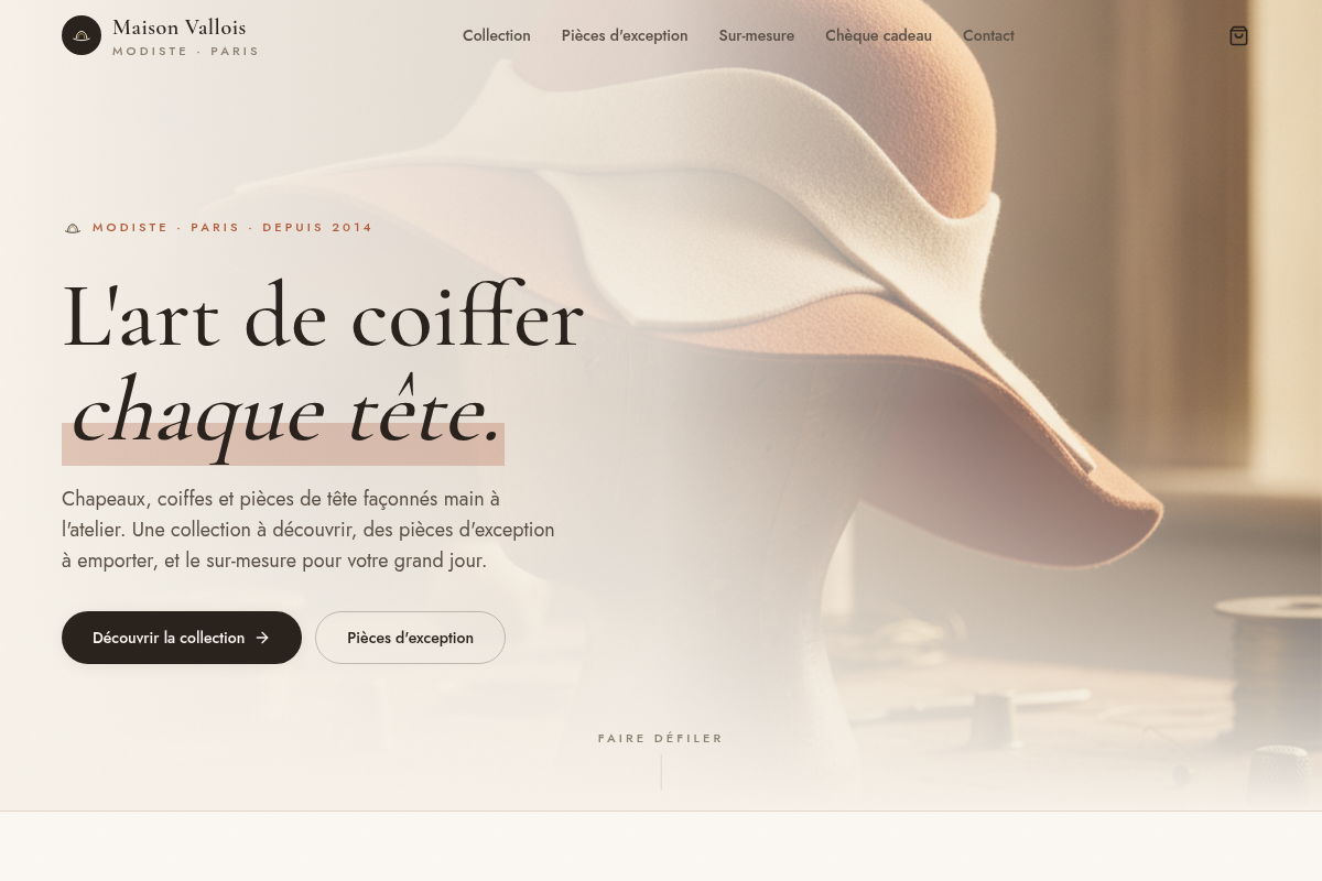 Accueil : l'art de coiffer chaque tête