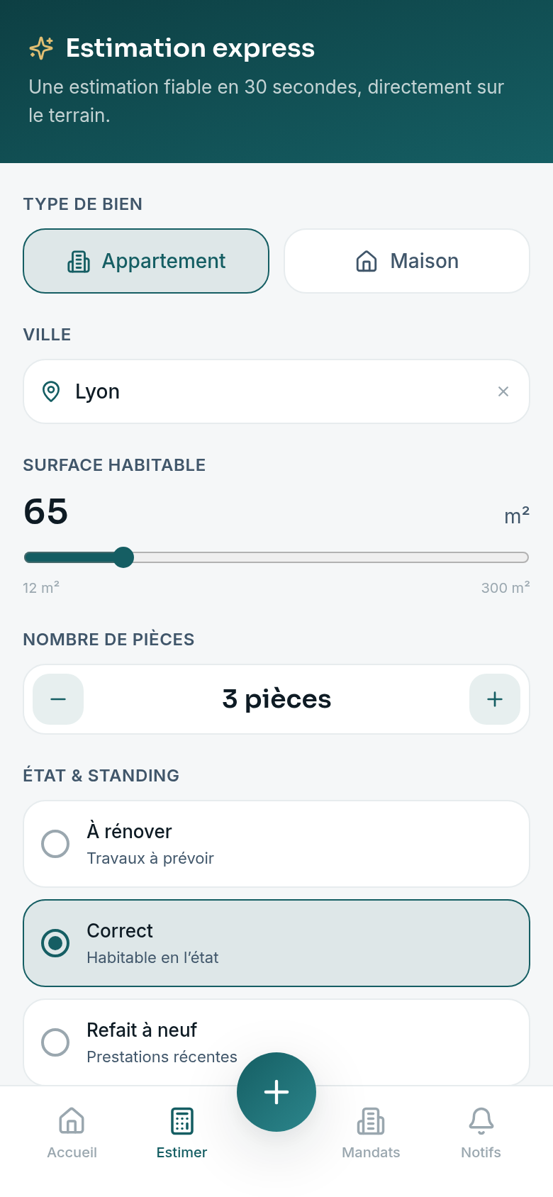 Estimation express en 30 secondes