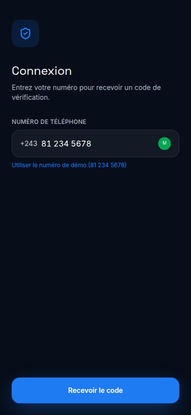 Connexion par numéro de téléphone