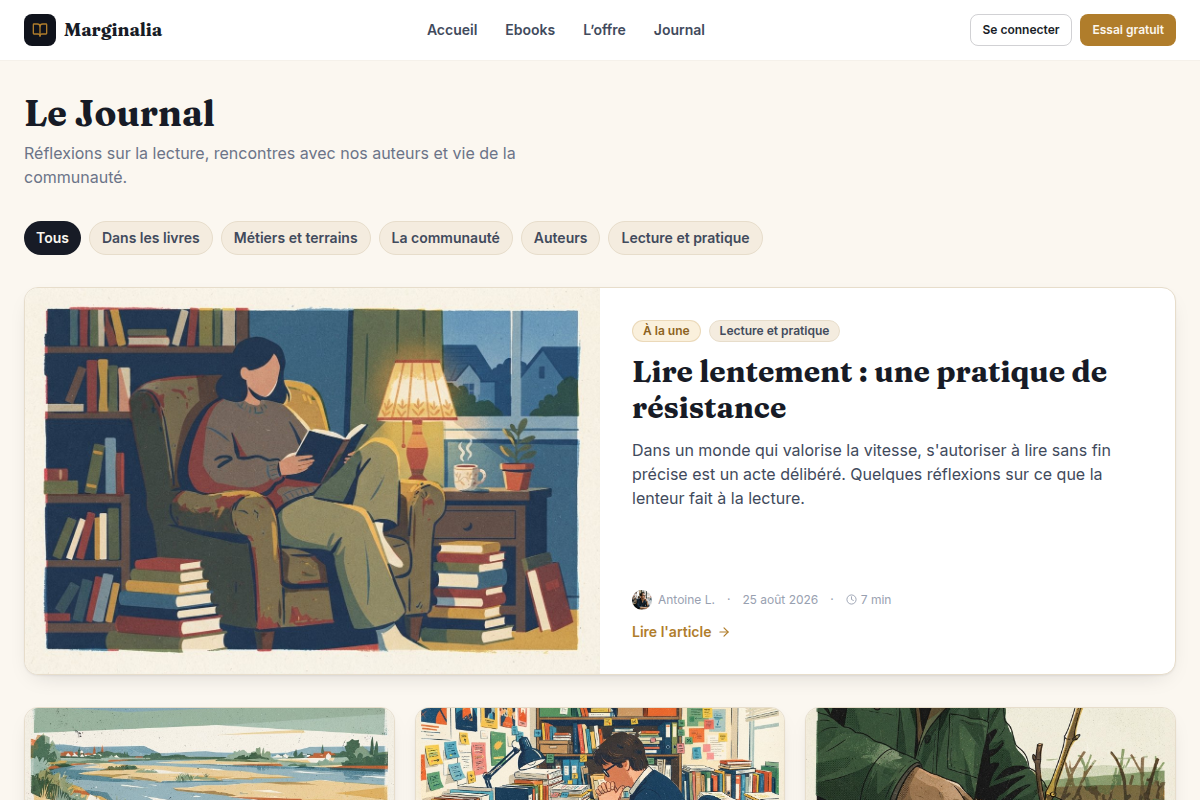 Journal : articles de fond