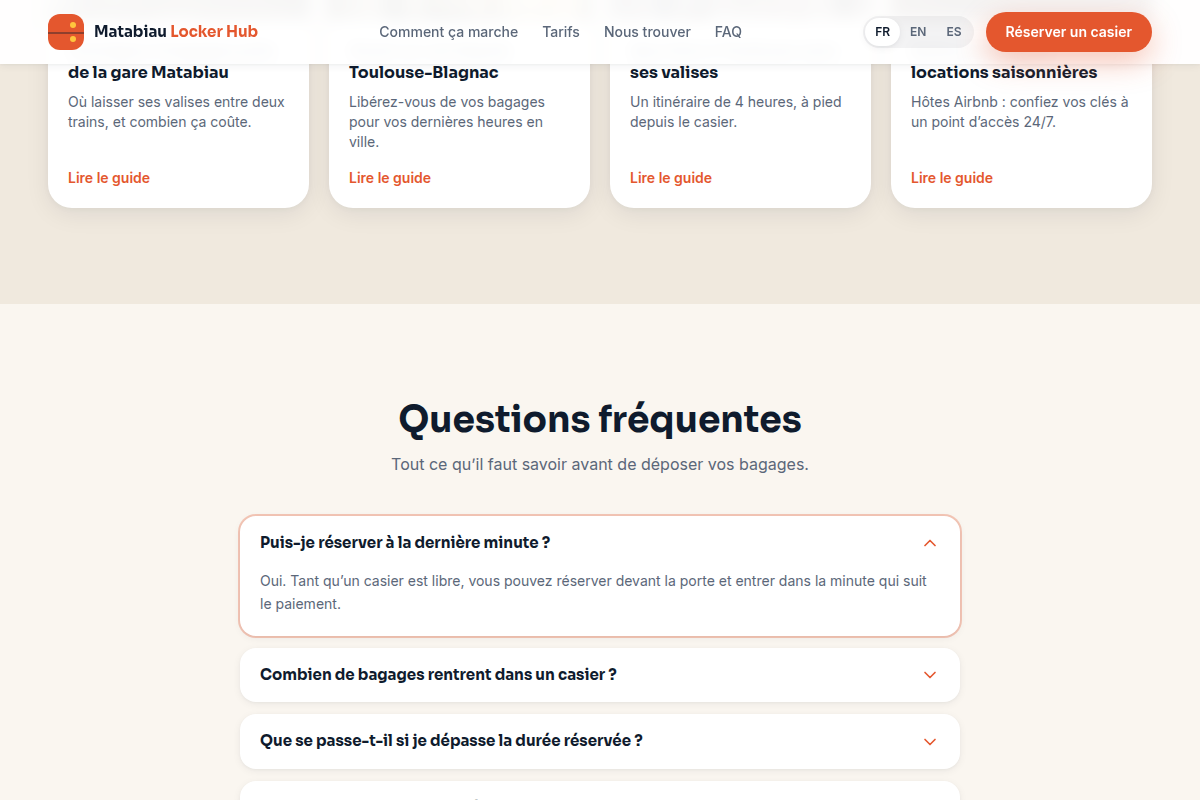 Guides voyageurs et questions fréquentes