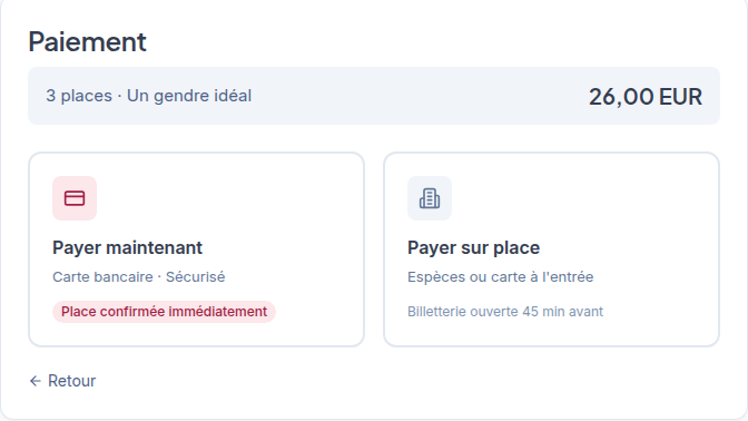 Réservation confirmée en quelques clics