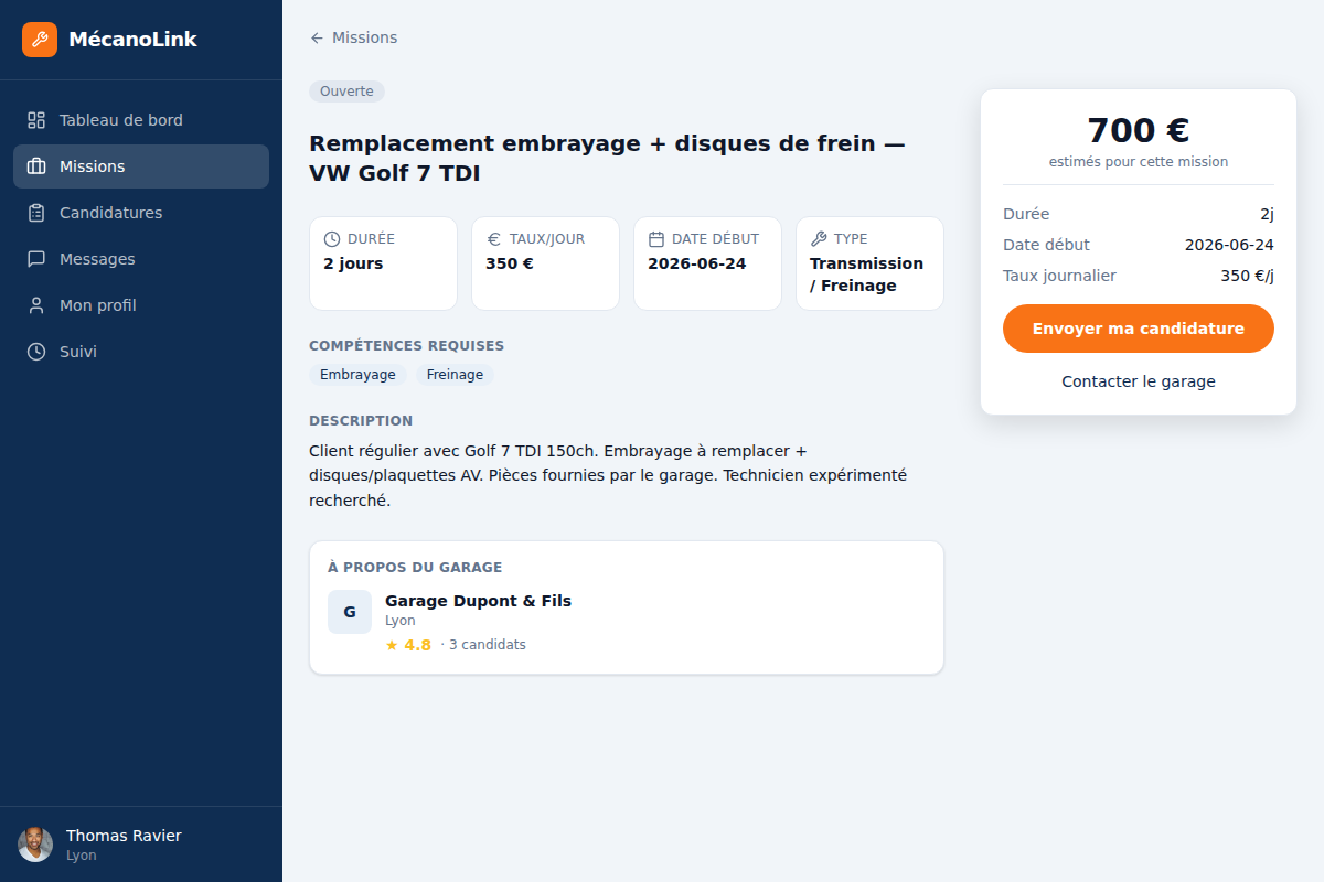 Fiche mission détaillée